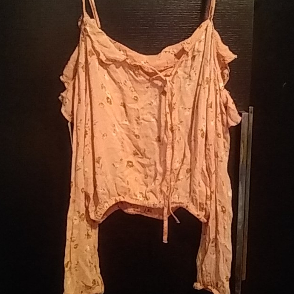 Pink off the shoulder long sleeve